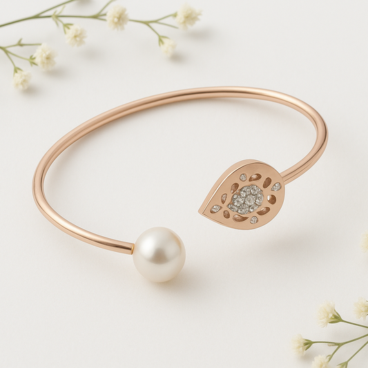 Pearl Vine Kada Bracelet - MIOR JEWELS