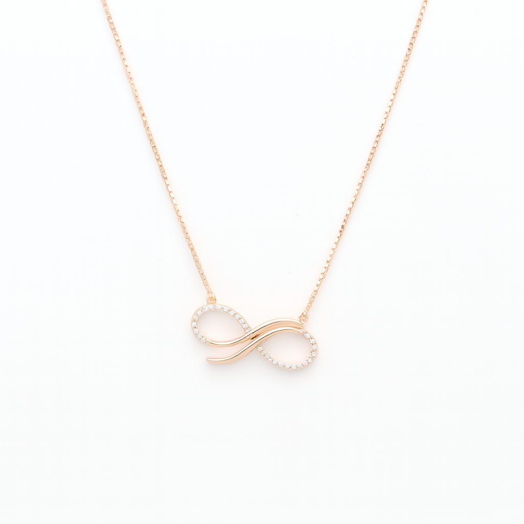 Endless Horizon Rose Gold Chain Pendant - MIOR JEWELS