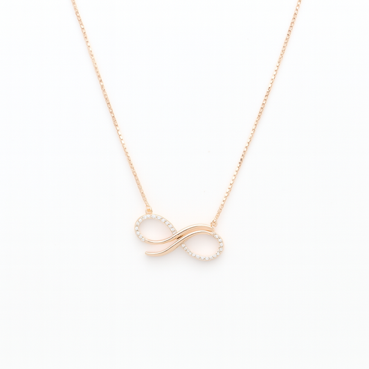 Endless Horizon Rose Gold Chain Pendant - MIOR JEWELS