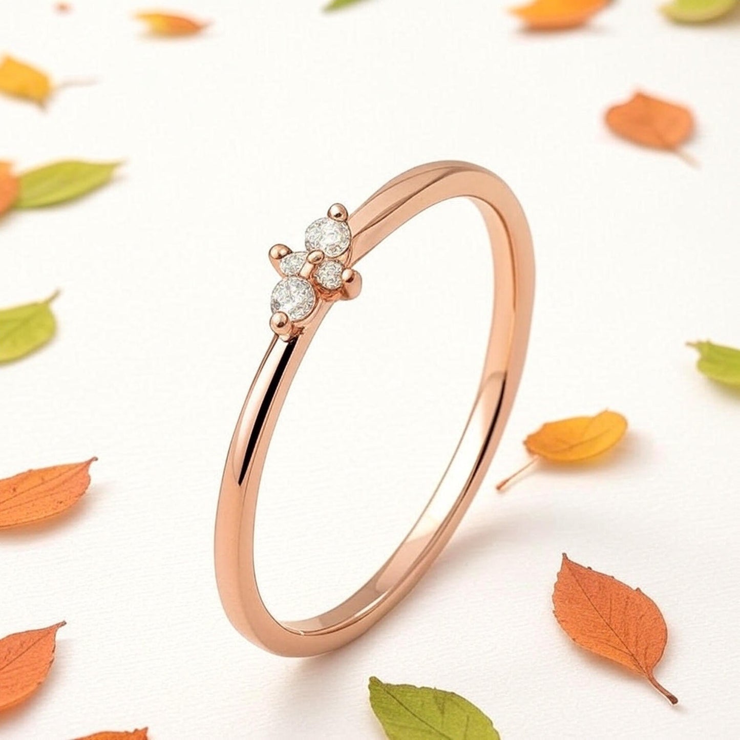 Rose Gold Sparkle Ring - MIOR JEWELS