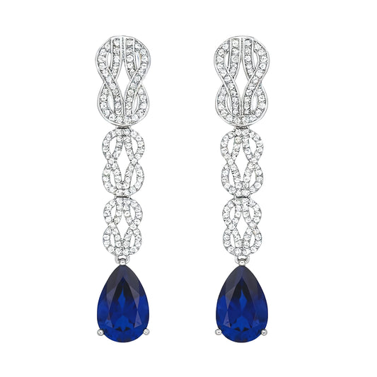 Blue Swirls Earrings - MIOR JEWELS