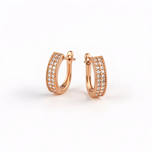 Rosy Circle Earrings - MIOR JEWELS