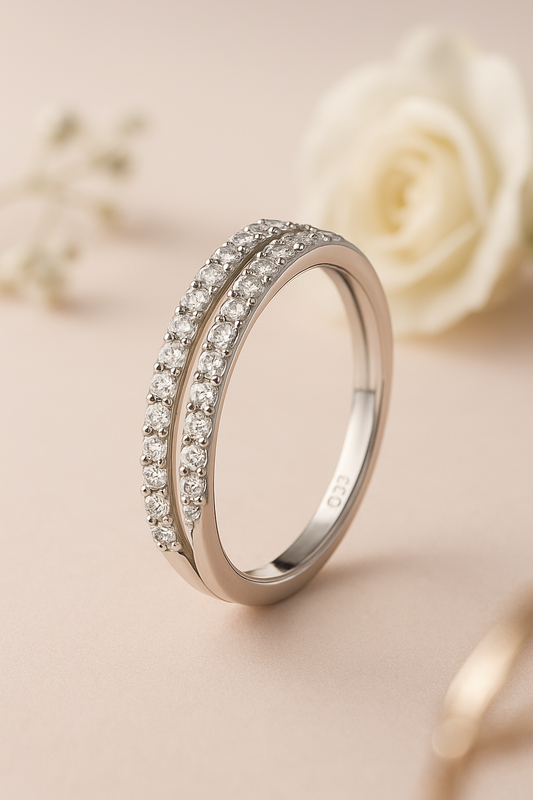 Blushing Rows Ring - MIOR JEWELS