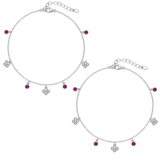 Rosy Bloom Trail Anklet Single
