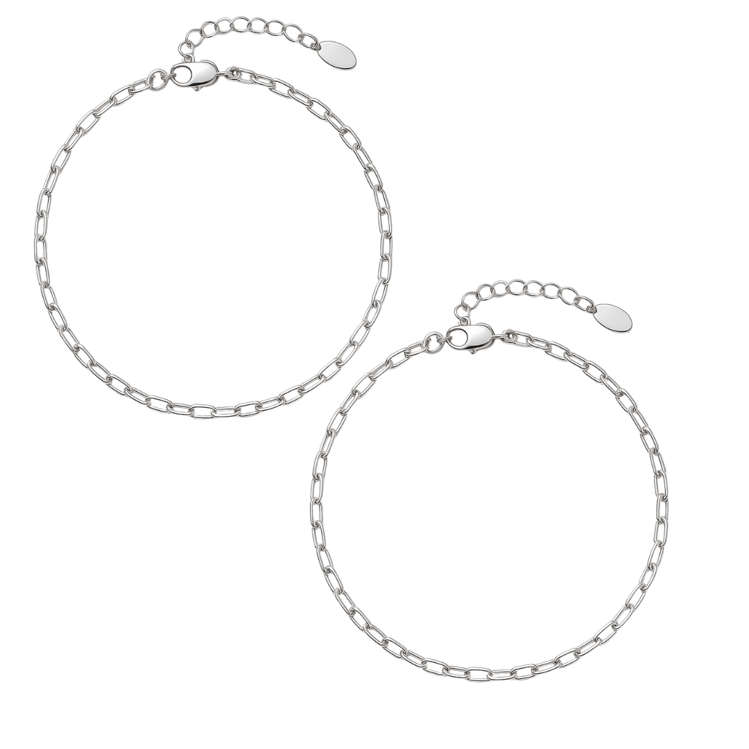 Hollow Weave Anklets Pair - MIOR JEWELS