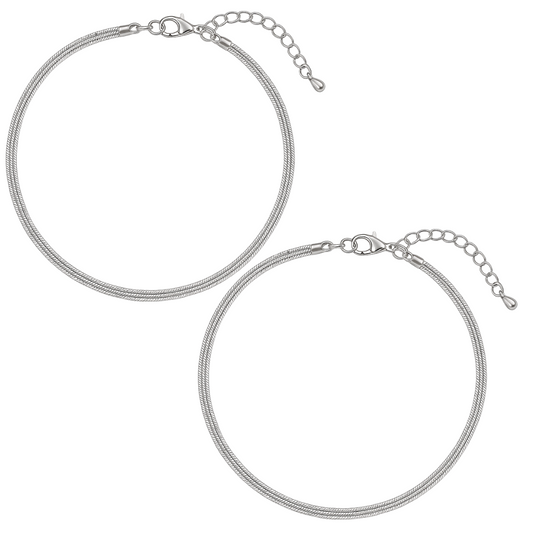 Trio Layered Anklets Pair - MIOR JEWELS