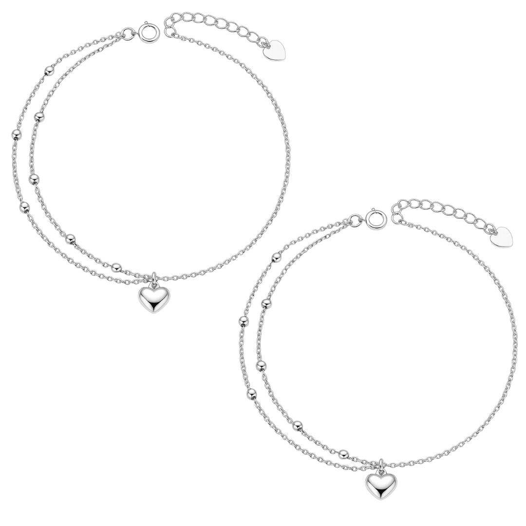 Heartbeat Layers Anklets Pair