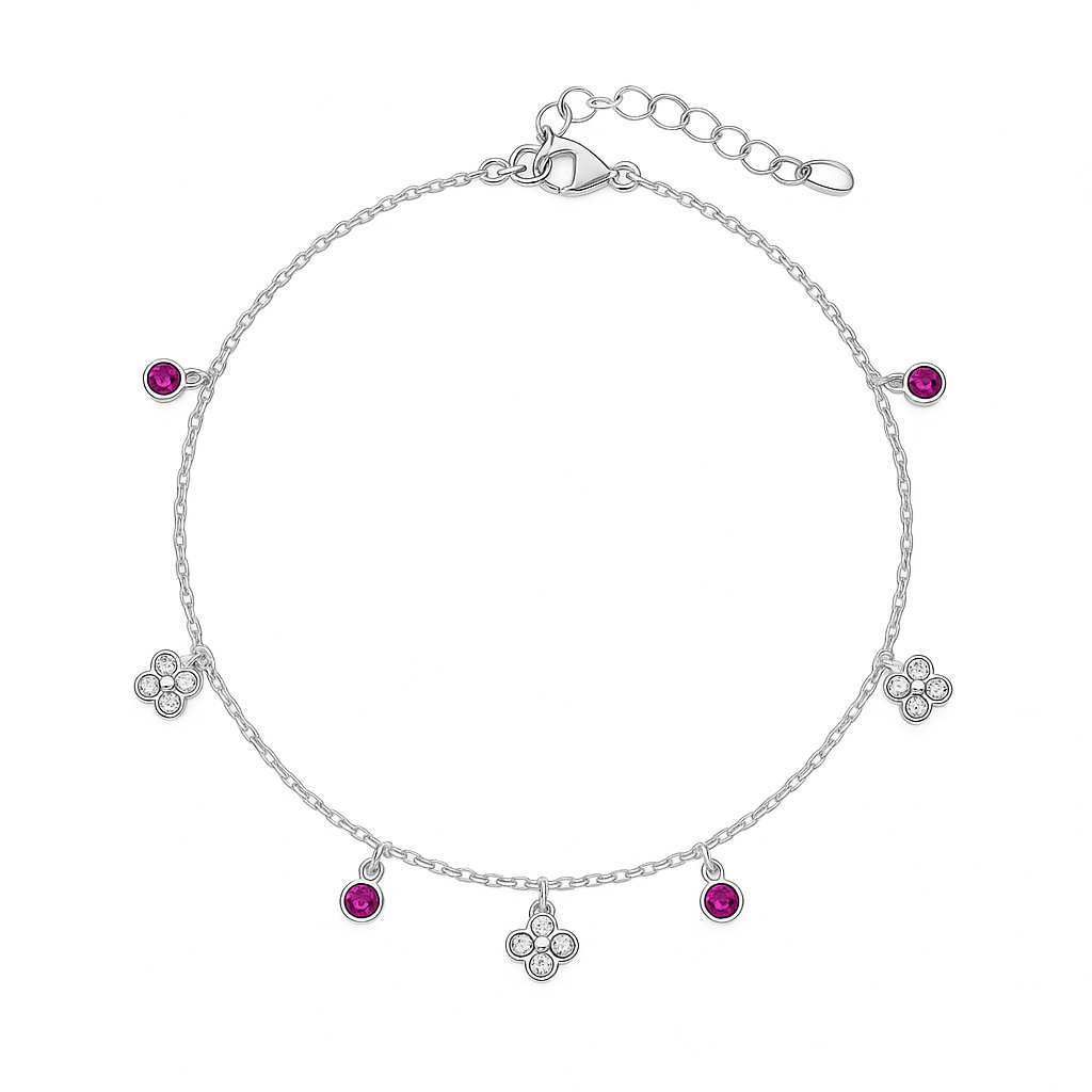 Rosy Bloom Trail Anklet Single