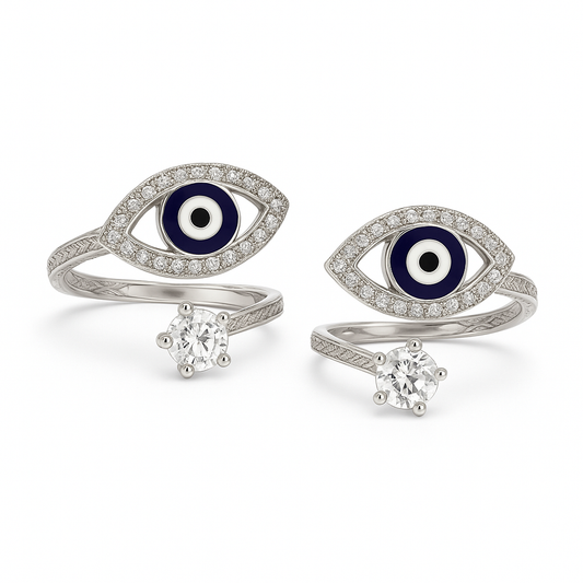 Mystic Guardian Toe Rings Pair - MIOR JEWELS