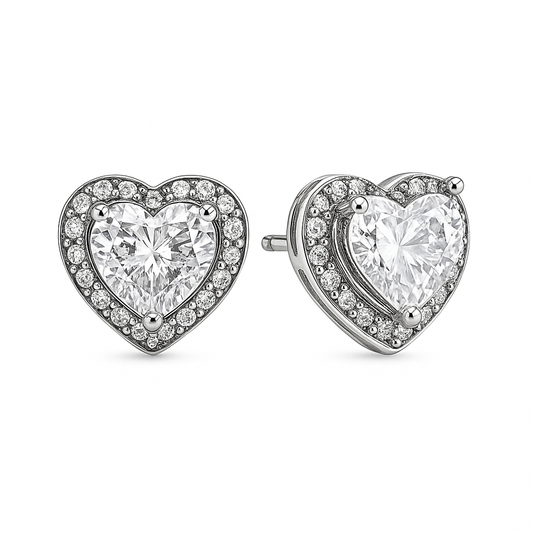 Heart Gem Studs - MIOR JEWELS