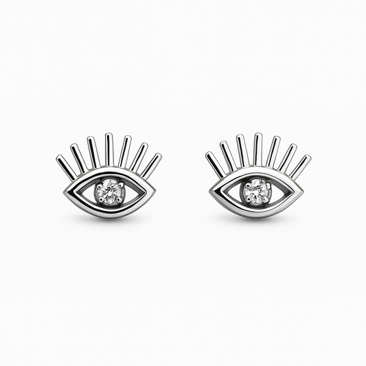 Evil Eye Silver Studs