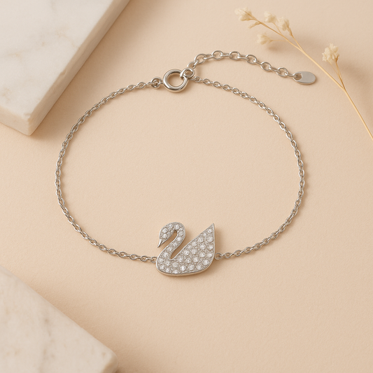 White Swan Serenity Bracelet - MIOR JEWELS