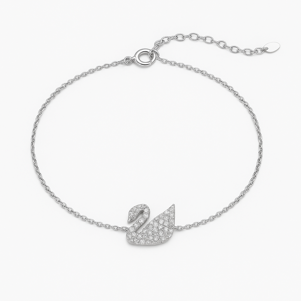 White Swan Serenity Bracelet - MIOR JEWELS