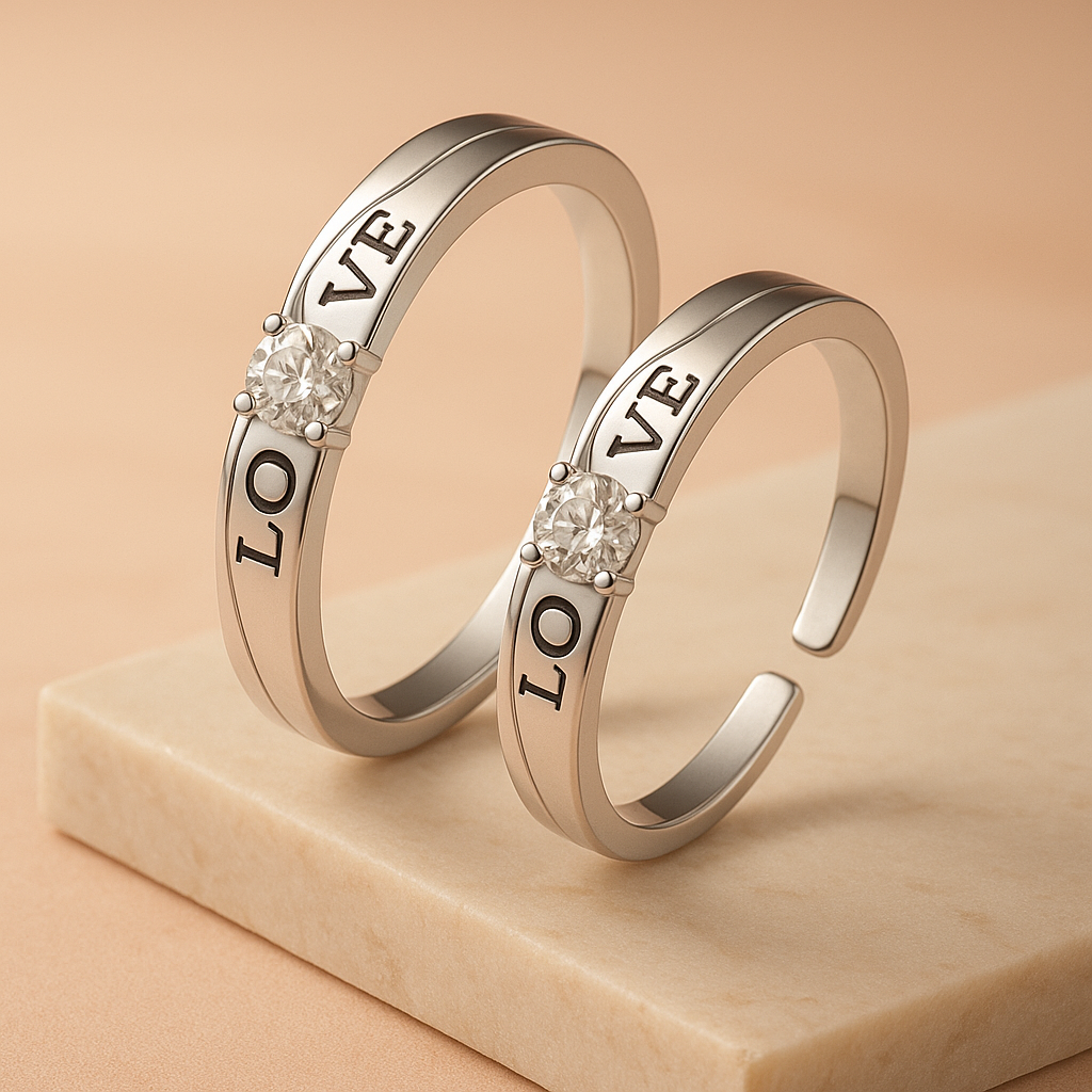 Forever Us Couple Rings Pair V7