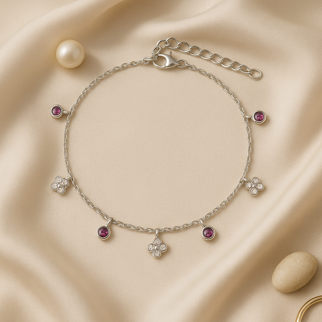 Rosy Bloom Trail Anklet Single