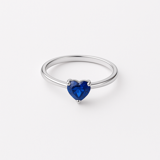 Navy Heart Ring - MIOR JEWELS