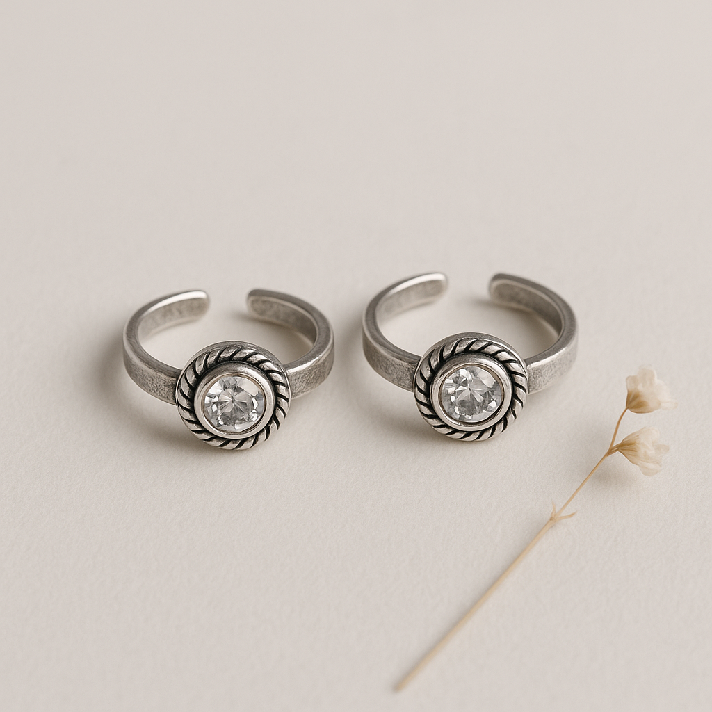 Eternal Spark Toe Rings Pair