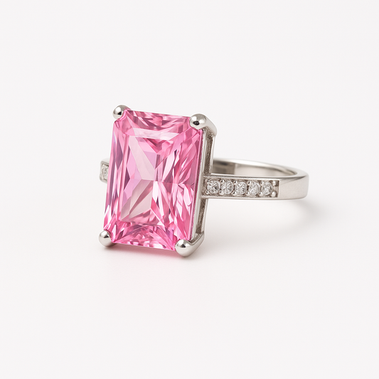 Rose Quartz Adjustable Ring - MIOR JEWELS