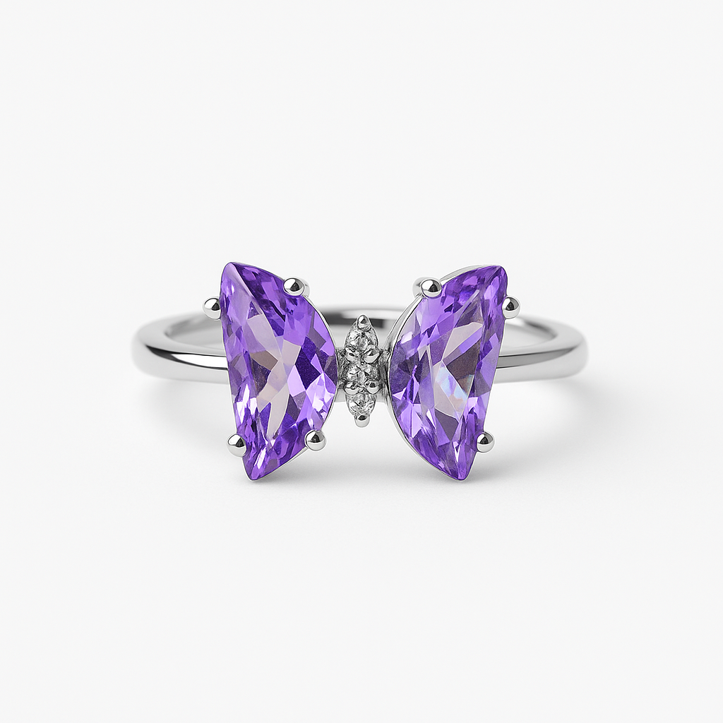 Purple Butterfly Ring - MIOR JEWELS
