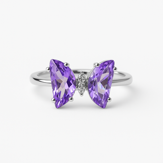 Purple Butterfly Ring - MIOR JEWELS