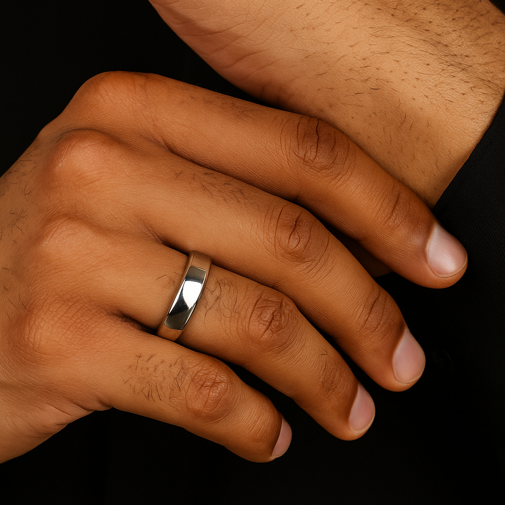 Timeless Silver Unisex Band Ring - MIOR JEWELS