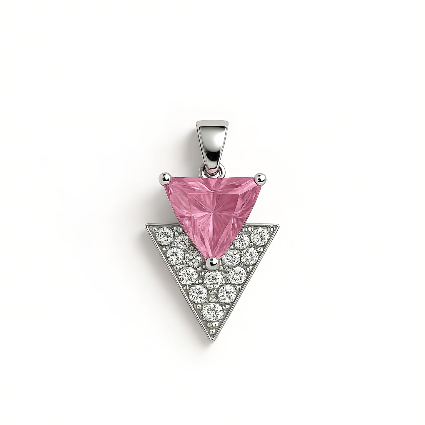 Pink Aura Studs and Pendant Set
