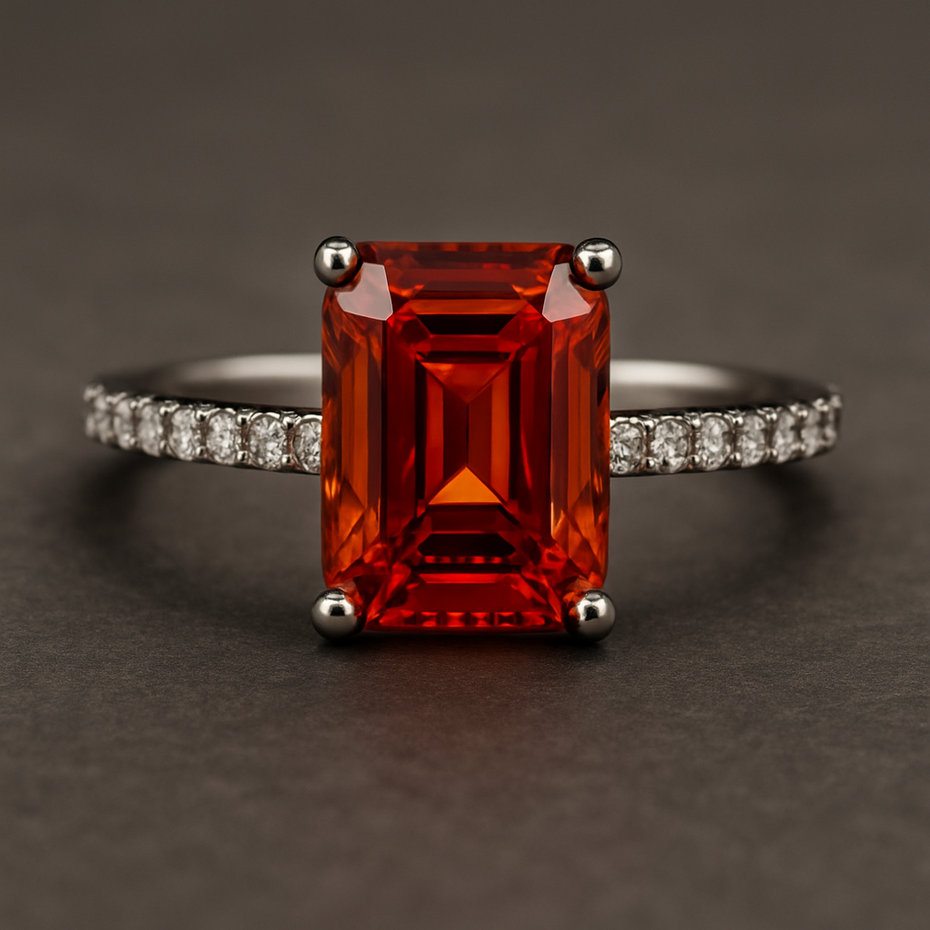Firelight Red Crystal Ring - MIOR JEWELS