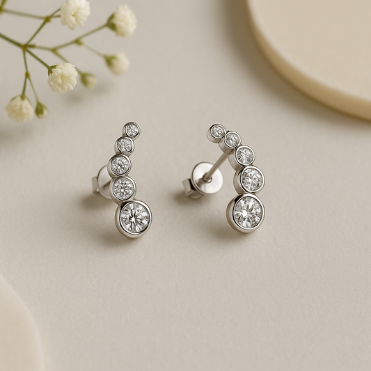 Crystal Dew Drop Studs