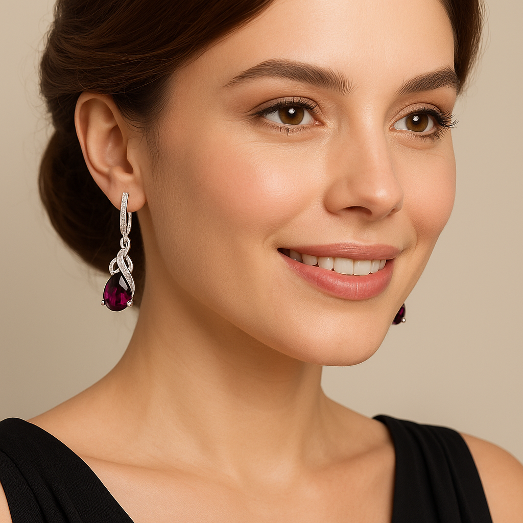 Purple Swirls Earrings - MIOR JEWELS