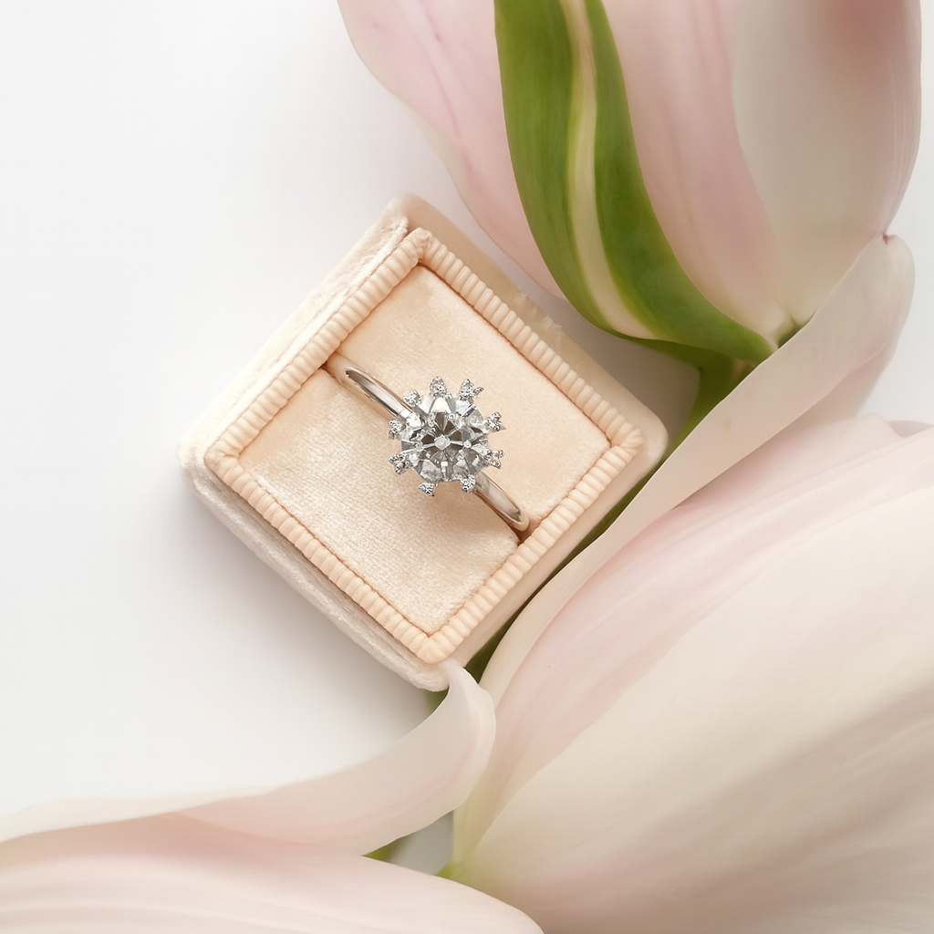 Sun Burst Solitaire Ring - MIOR JEWELS