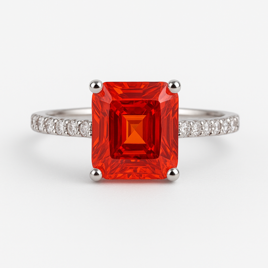 Firelight Red Crystal Ring - MIOR JEWELS