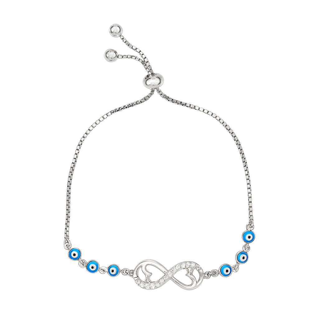Infinity Evil Eye Adjustable Bracelet - MIOR JEWELS