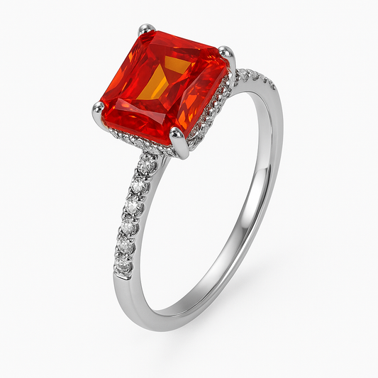 Firelight Red Crystal Ring - MIOR JEWELS