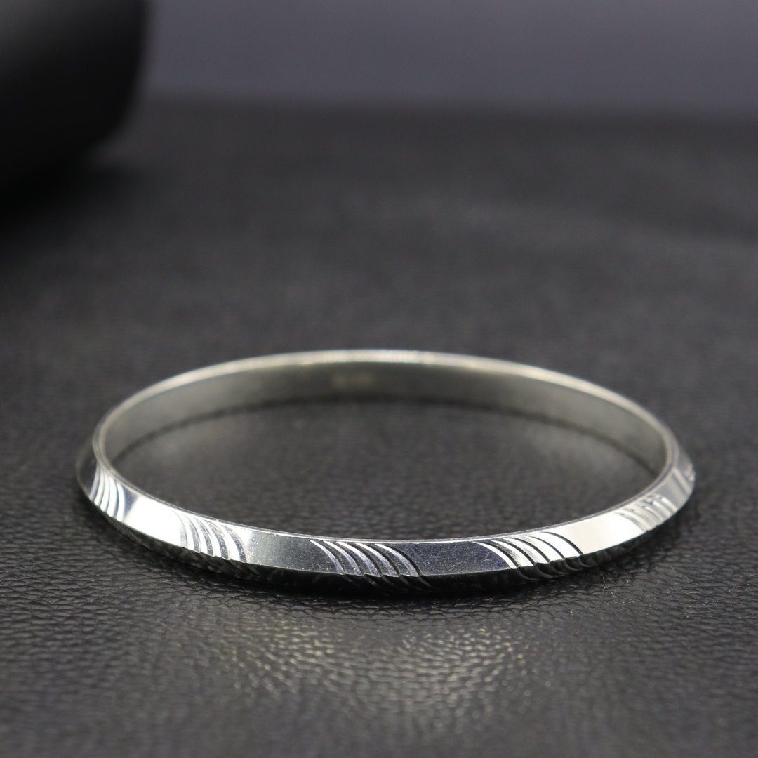 Noble Silver Men's Punjabi Kada - MIOR JEWELS