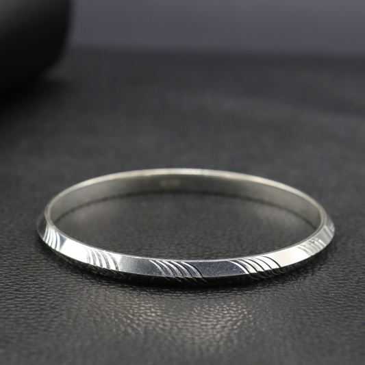 Noble Silver Men's Punjabi Kada - MIOR JEWELS