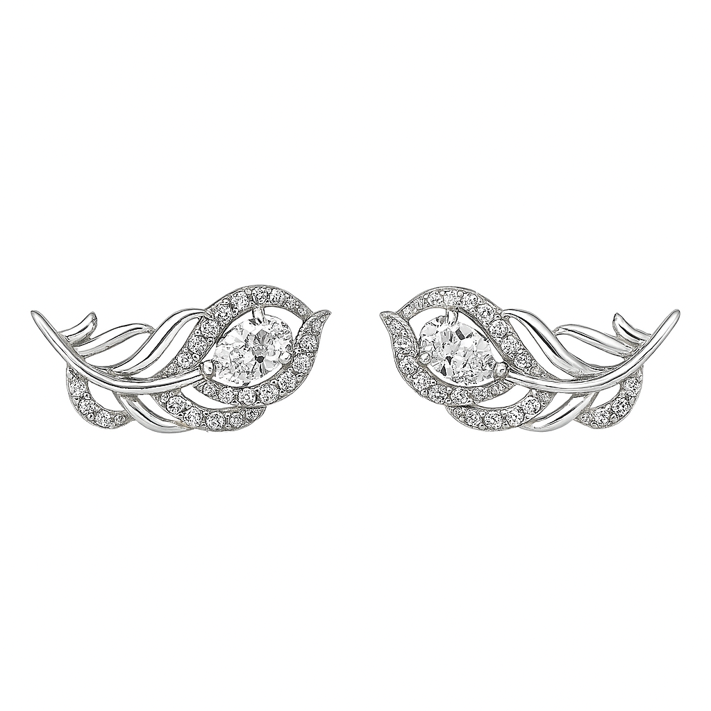 Feather Radiance Earrings - MIOR JEWELS