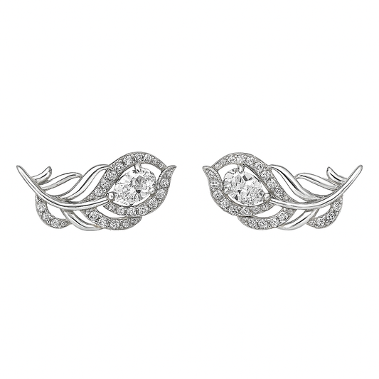 Feather Radiance Earrings - MIOR JEWELS
