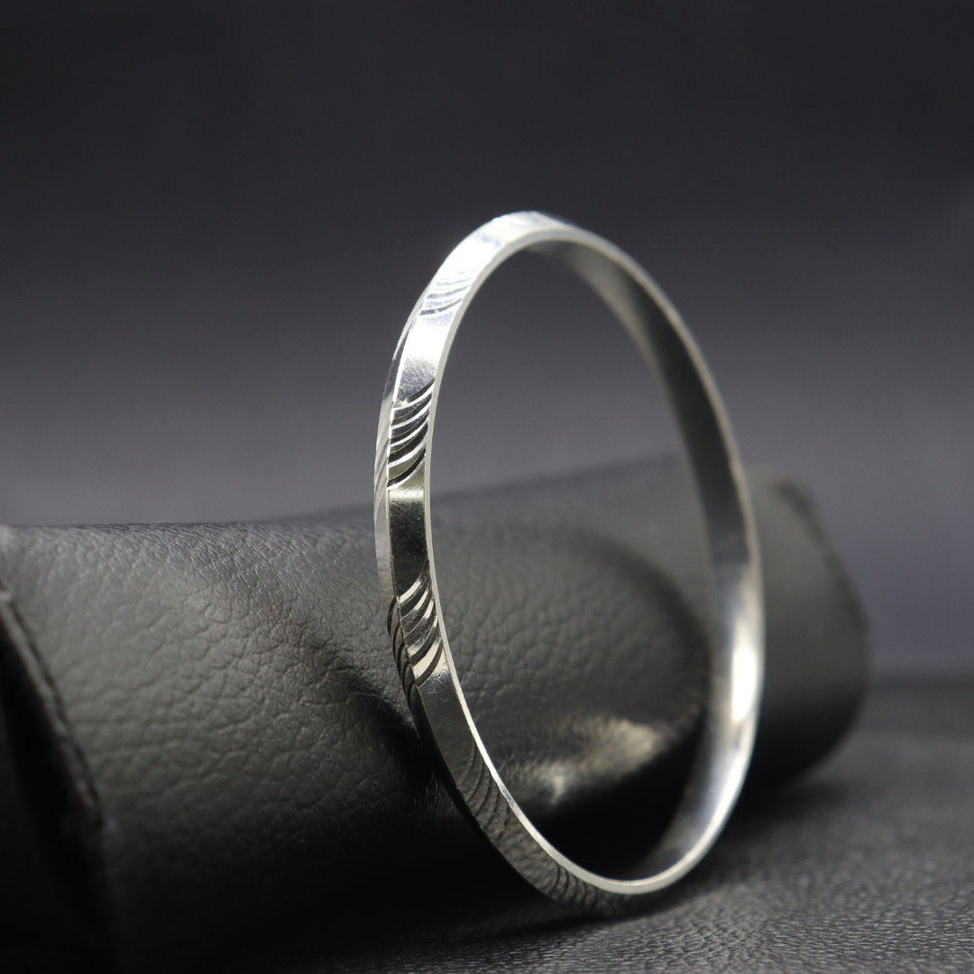 Noble Silver Men's Punjabi Kada - MIOR JEWELS