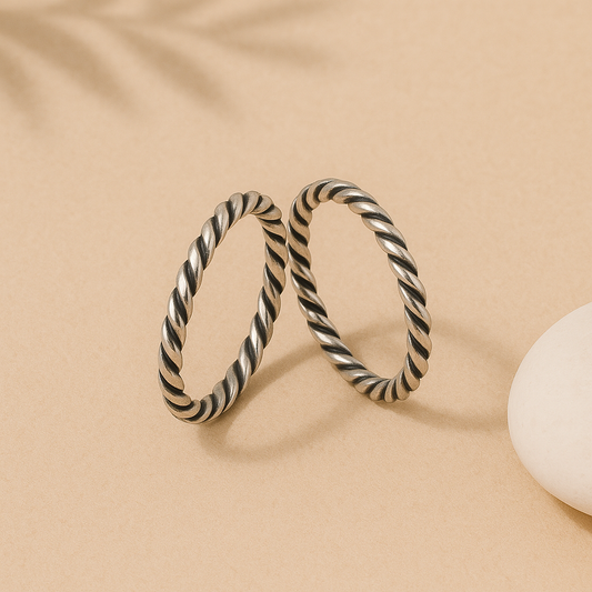 Silver Swirl Toe Rings