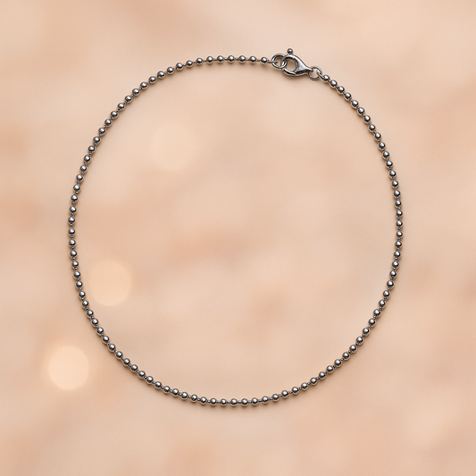 Sleek Silver  Beads Chain - MIOR JEWELS