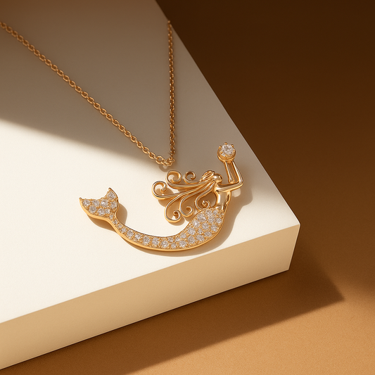 Rose Gold Mermaid Chain Pendant - MIOR JEWELS