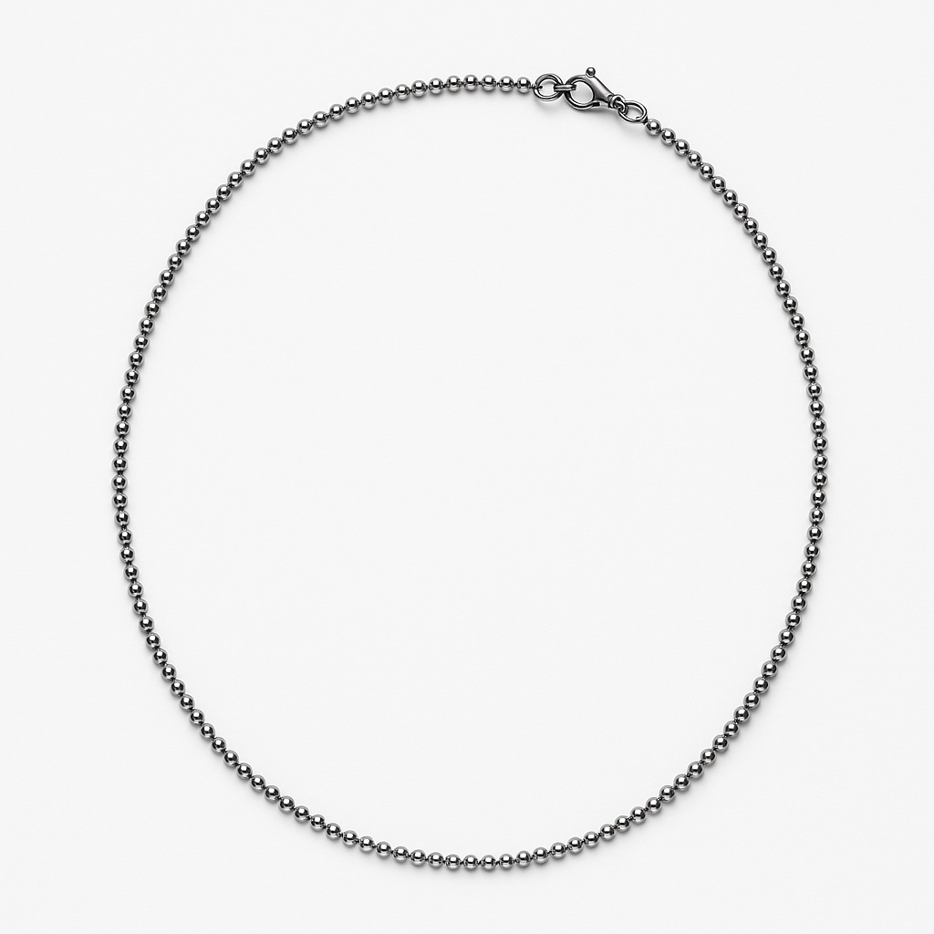 Sleek Silver  Beads Chain - MIOR JEWELS