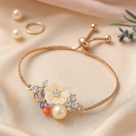 Floral Fiesta Rose Gold Bracelet