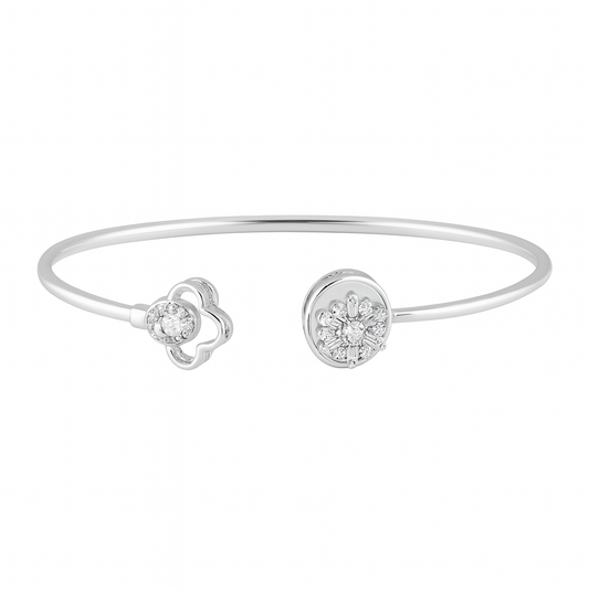 Crystal Flower Bangle - MIOR JEWELS