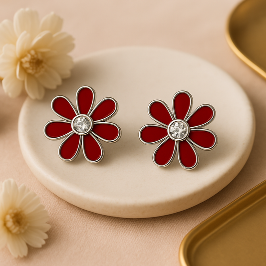 Scarlet Bloom Earrings
