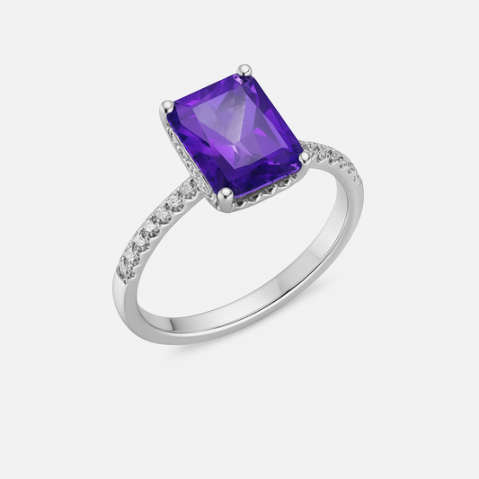 Violet Dream Crystal Ring - MIOR JEWELS