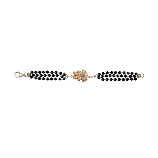 Leafy Glint Rose Gold Nazaria Triple Layered Bracelet - MIOR JEWELS