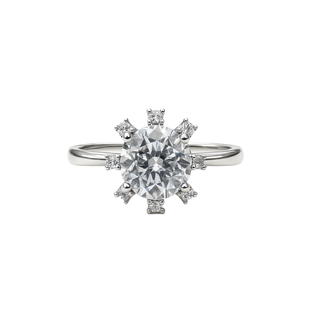 Sun Burst Solitaire Ring - MIOR JEWELS