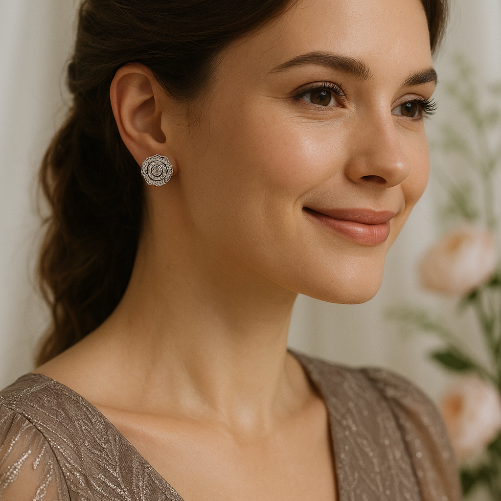 Two-Sided Flower Studs - MIOR JEWELS
