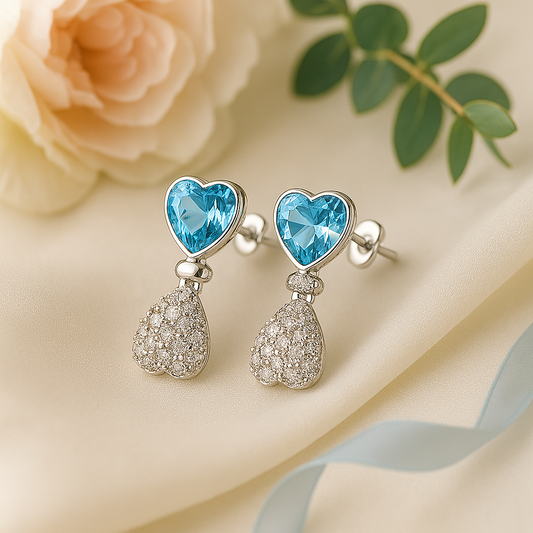 Aqua Love Studs